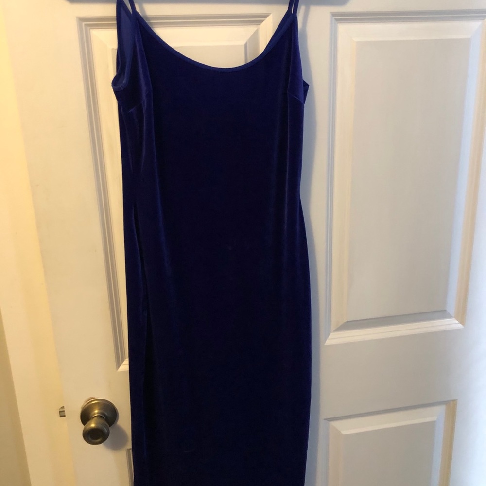 Blue Velvet Dress